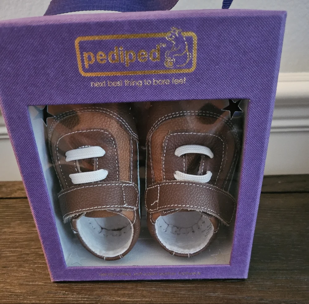 Pediped Baby Flexible Leather Josh Brown Shoes